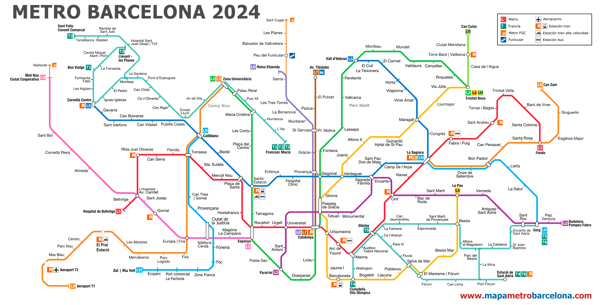 Mapa Metro Barcelona